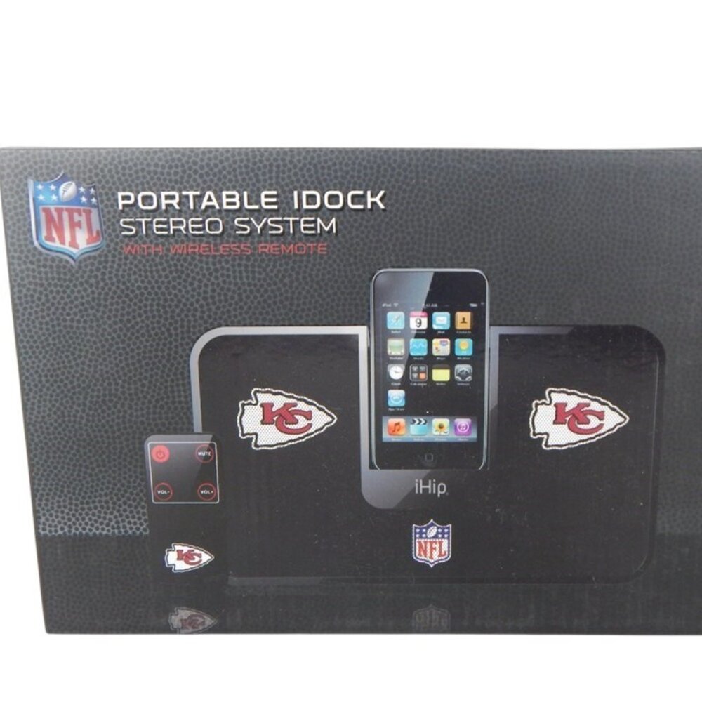 Kansas City Chiefs iHip Portable iDock Stereo System – Sealed in Box